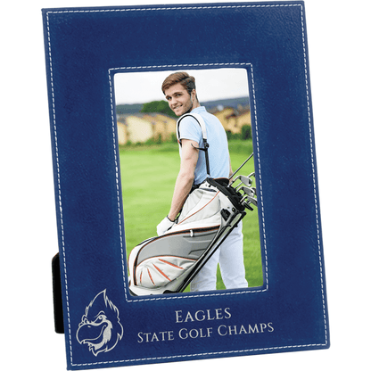 4" x 6" Blue/Silver Leatherette Photo Frame – item LLF1246 image 5