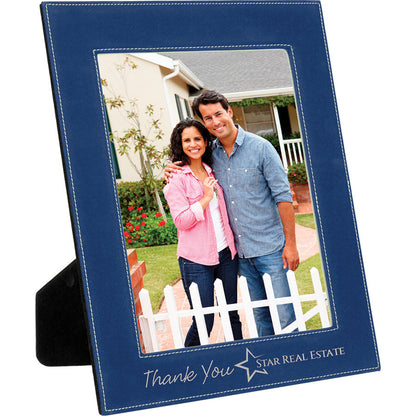 8" x 10" Blue/Silver Leatherette Photo Frame – item LLF12810