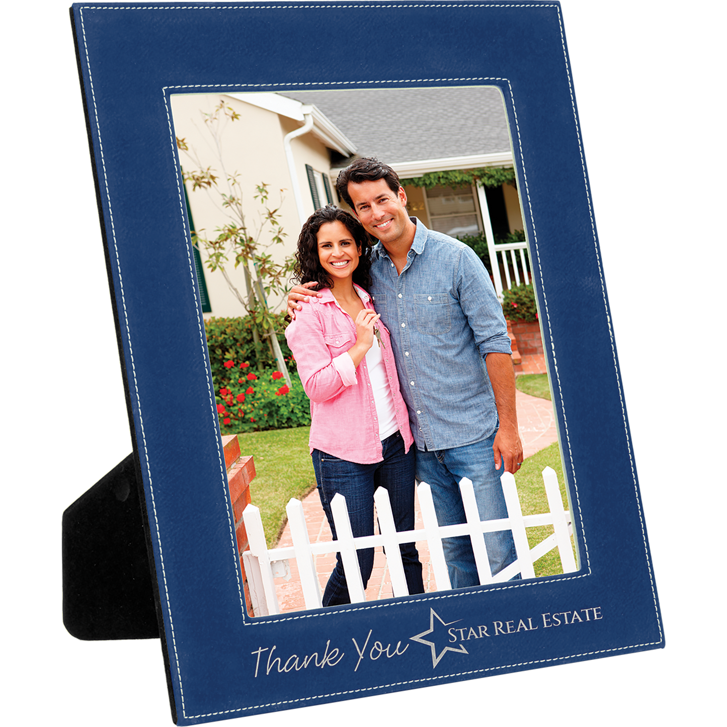 8" x 10" Blue/Silver Leatherette Photo Frame – item LLF12810 image 2