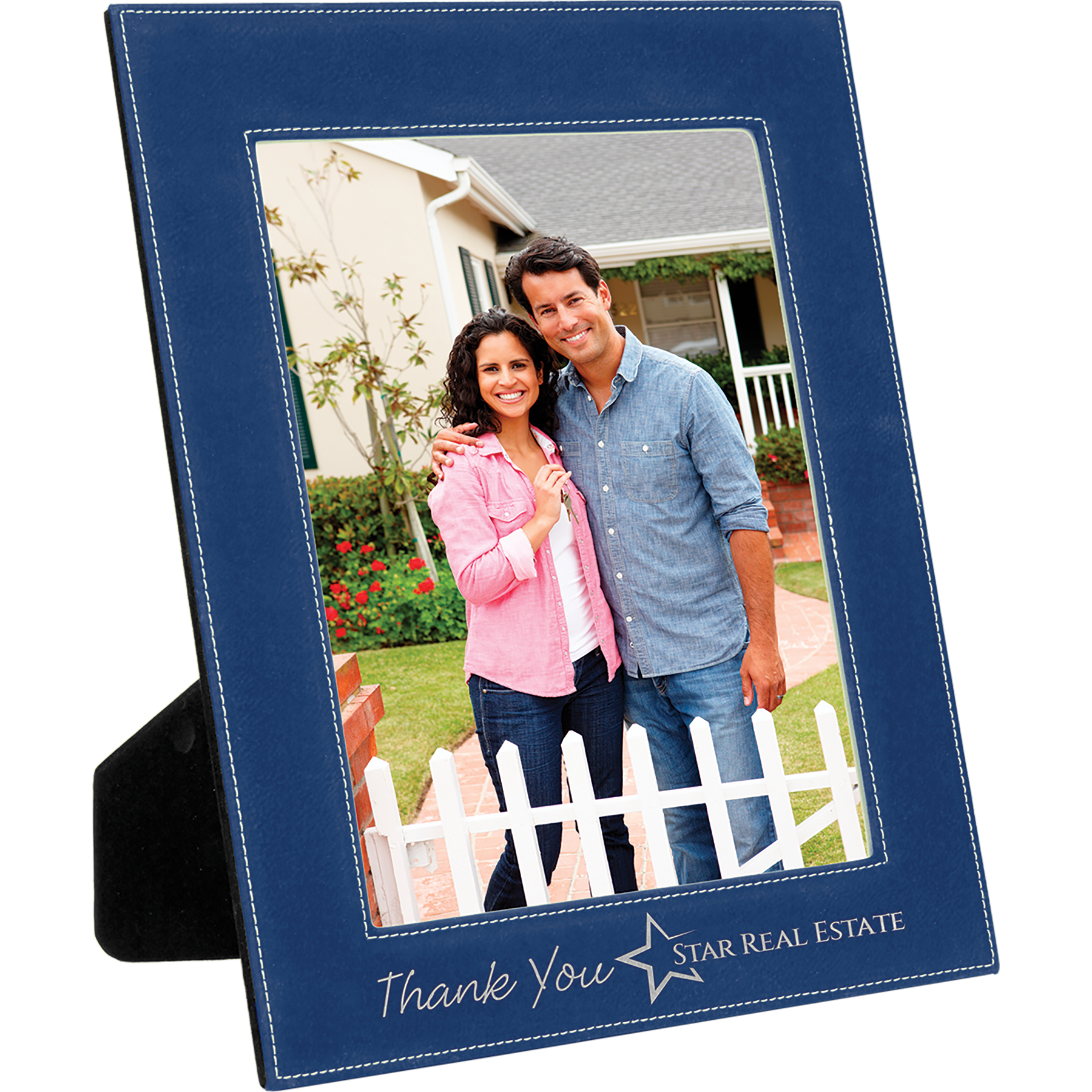 8" x 10" Blue/Silver Leatherette Photo Frame – item LLF12810 image 2