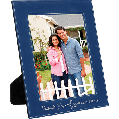 8" x 10" Blue/Silver Leatherette Photo Frame – item LLF12810 image 2