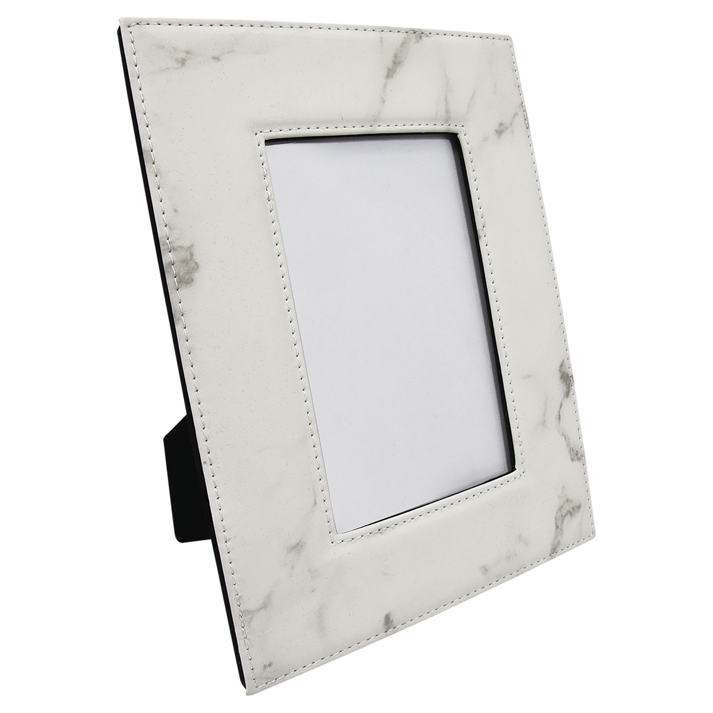 4" x 6" White Marble Leatherette Photo Frame – item LLF1446 image 3