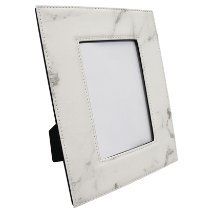 4" x 6" White Marble Leatherette Photo Frame – item LLF1446 image 3
