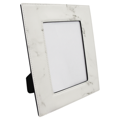5" x 7" White Marble Leatherette Photo Frame – item LLF1457 image 4
