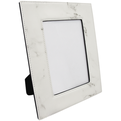 5" x 7" White Marble Leatherette Photo Frame – item LLF1457 image 3