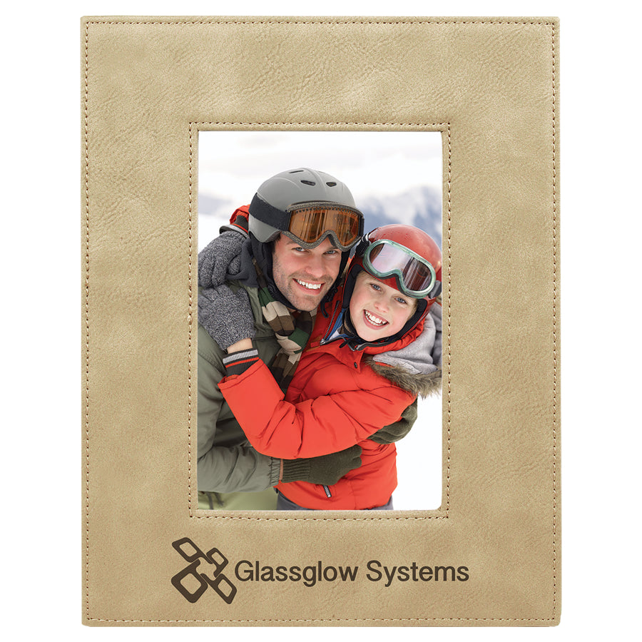 4" x 6" Light Brown Leatherette Photo Frame – item LLF146 image 2