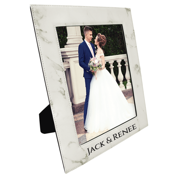 8" x 10" White Marble Leatherette Photo Frame – item LLF14810 image 6