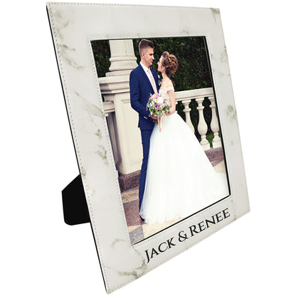 8" x 10" White Marble Leatherette Photo Frame – item LLF14810 image 2