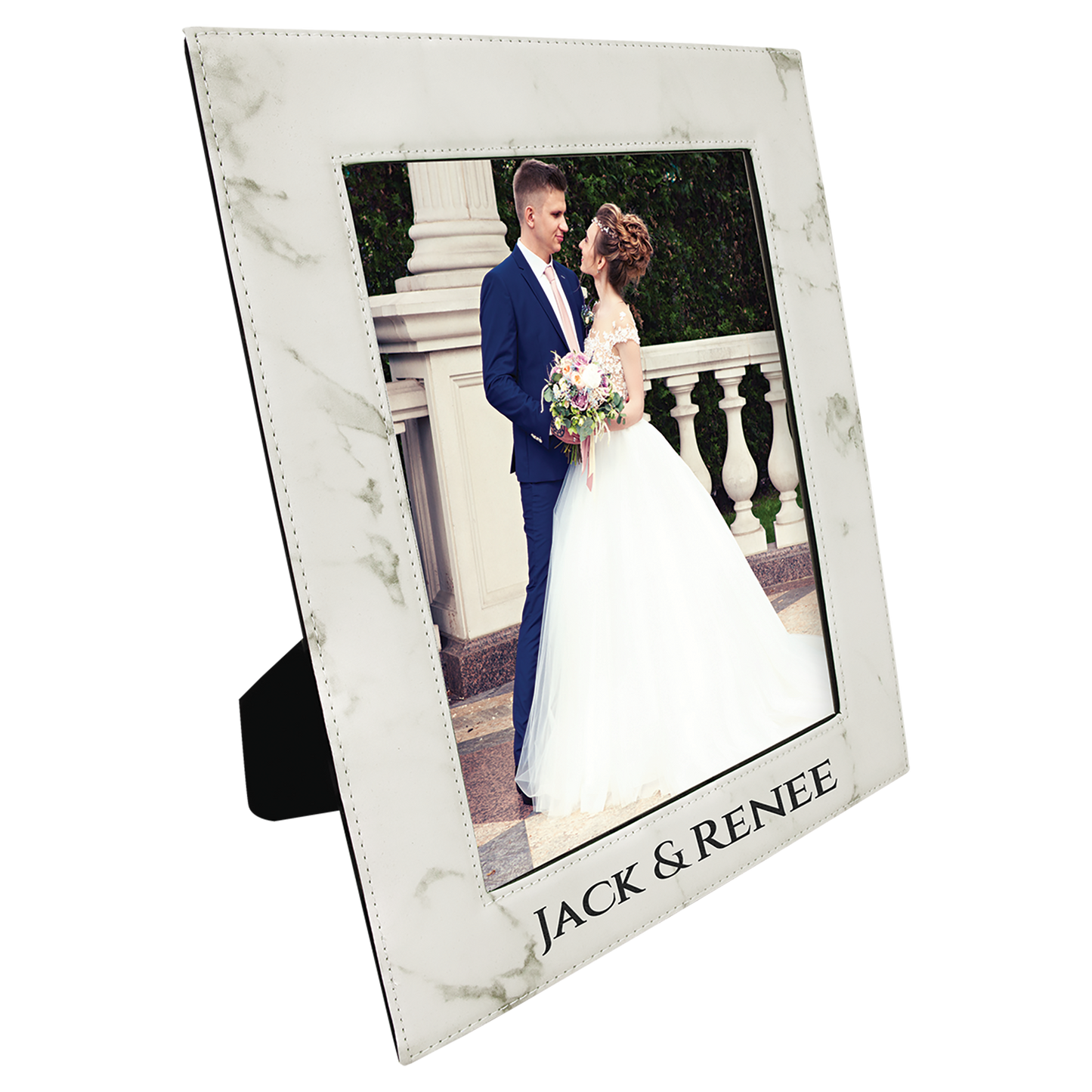 8" x 10" White Marble Leatherette Photo Frame – item LLF14810 image 3