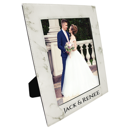 8" x 10" White Marble Leatherette Photo Frame – item LLF14810 image 3