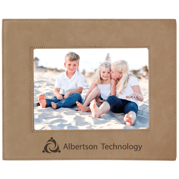 5" x 7" Light Brown Leatherette Photo Frame – item LLF157 image 3