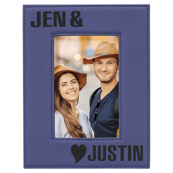 4" x 6" Purple Leatherette Photo Frame – item LLF1746 image 5