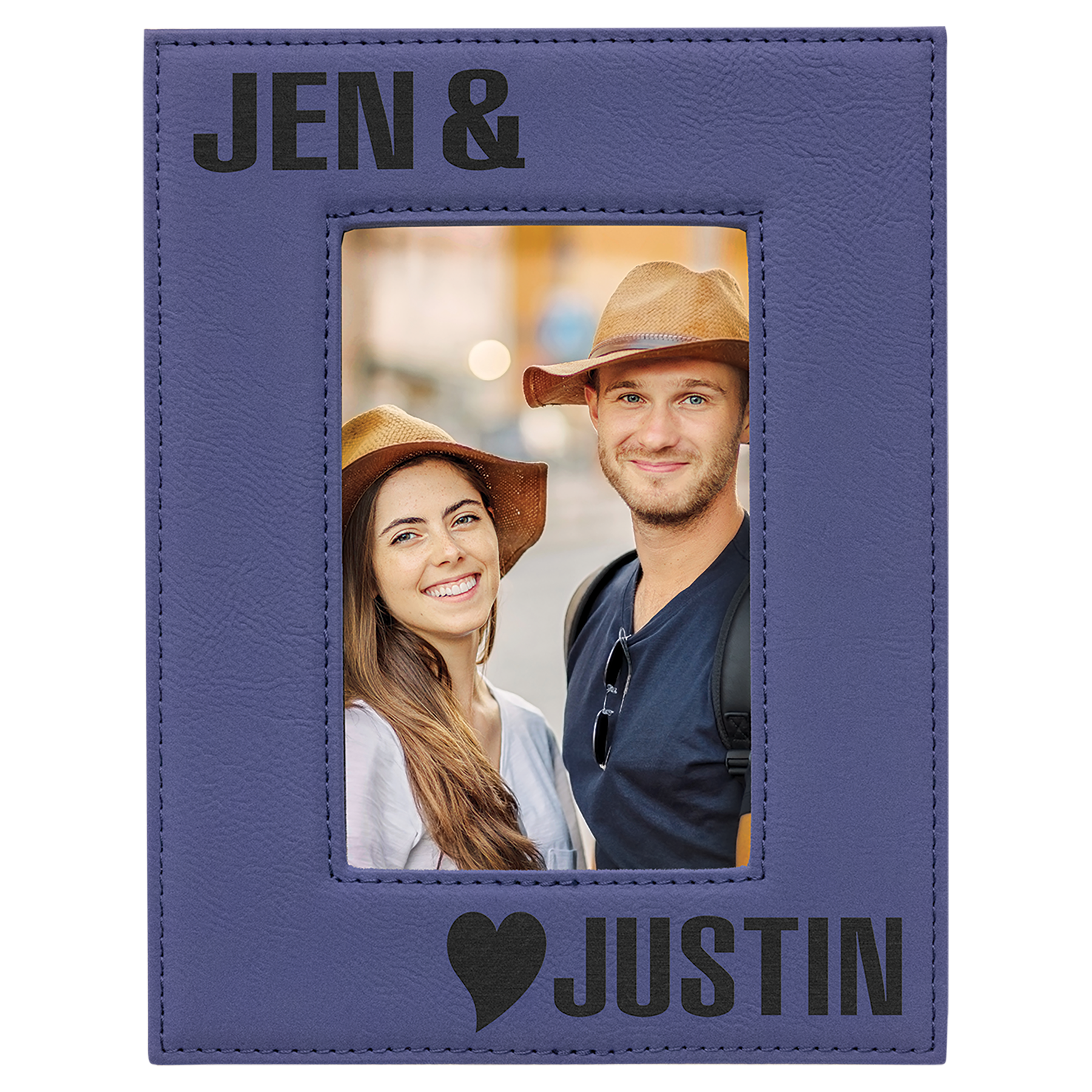 4" x 6" Purple Leatherette Photo Frame – item LLF1746