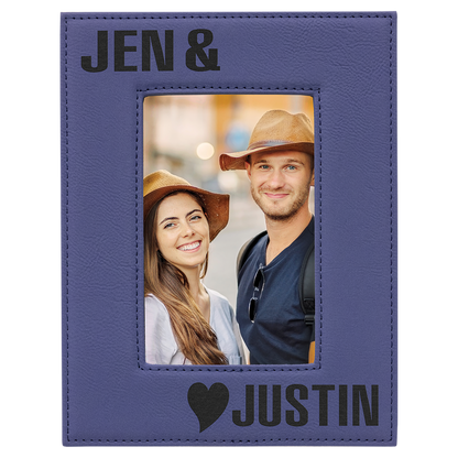 4" x 6" Purple Leatherette Photo Frame – item LLF1746