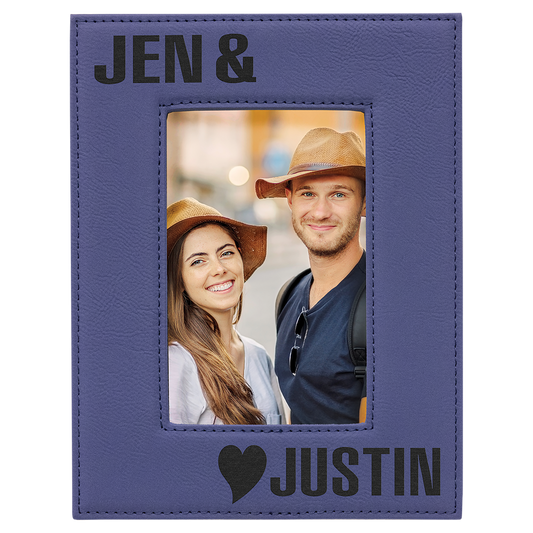 4" x 6" Purple Leatherette Photo Frame – item LLF1746