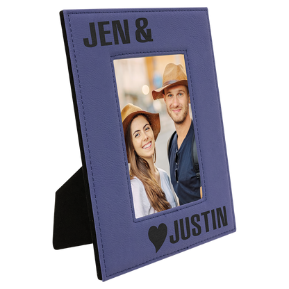 4" x 6" Purple Leatherette Photo Frame – item LLF1746 image 2