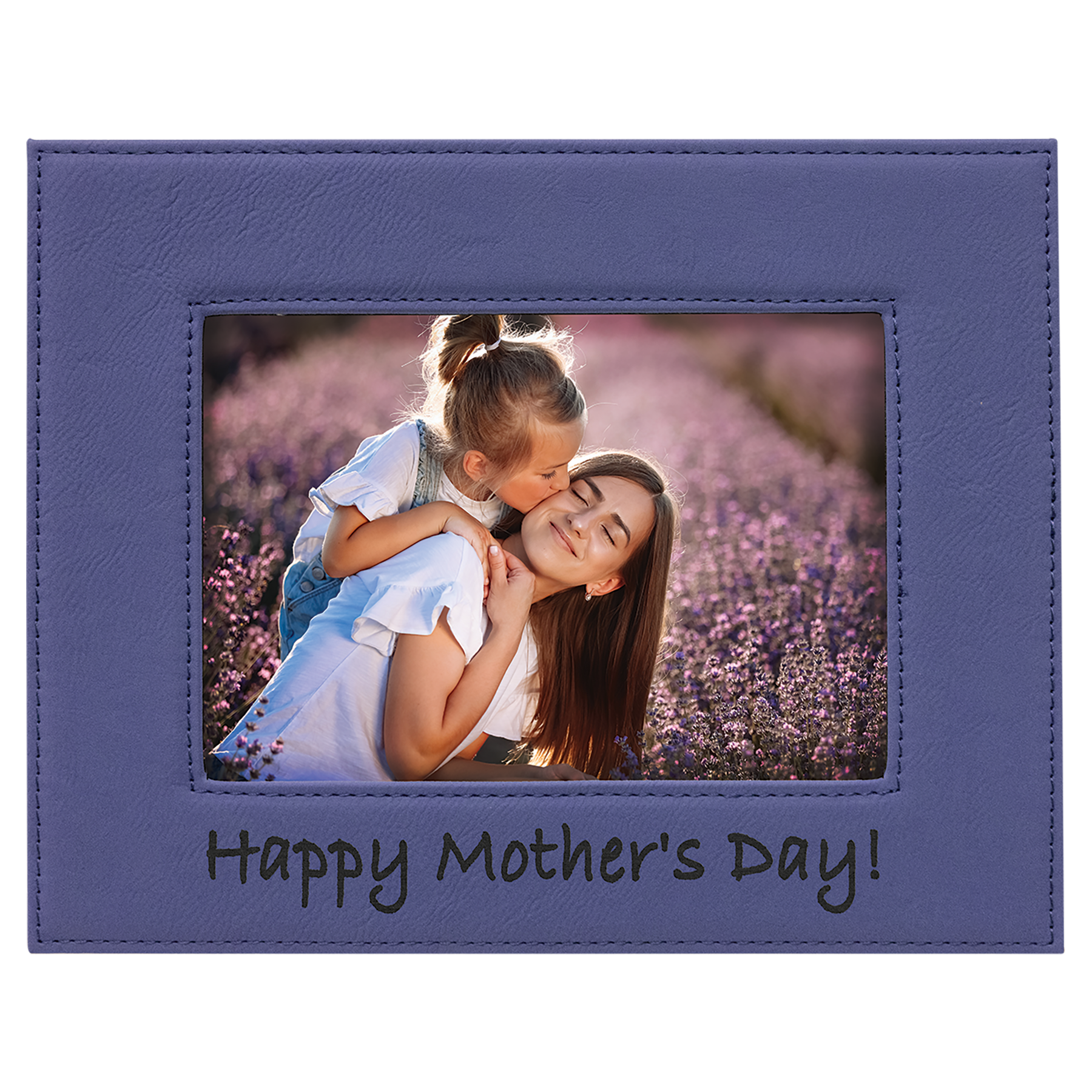 5" x 7" Purple Leatherette Photo Frame – item LLF1757