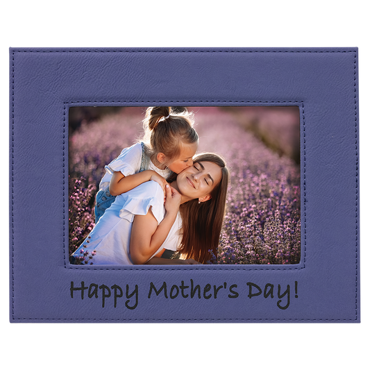 5" x 7" Purple Leatherette Photo Frame – item LLF1757