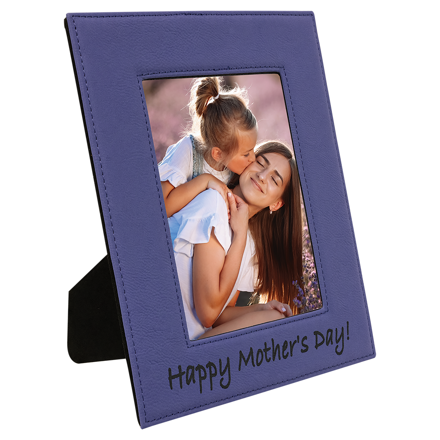 5" x 7" Purple Leatherette Photo Frame – item LLF1757 image 3