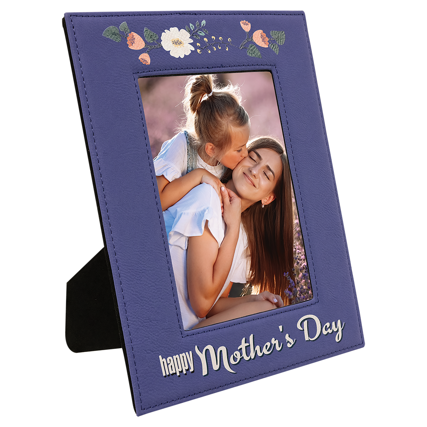 5" x 7" Purple Leatherette Photo Frame – item LLF1757 image 4