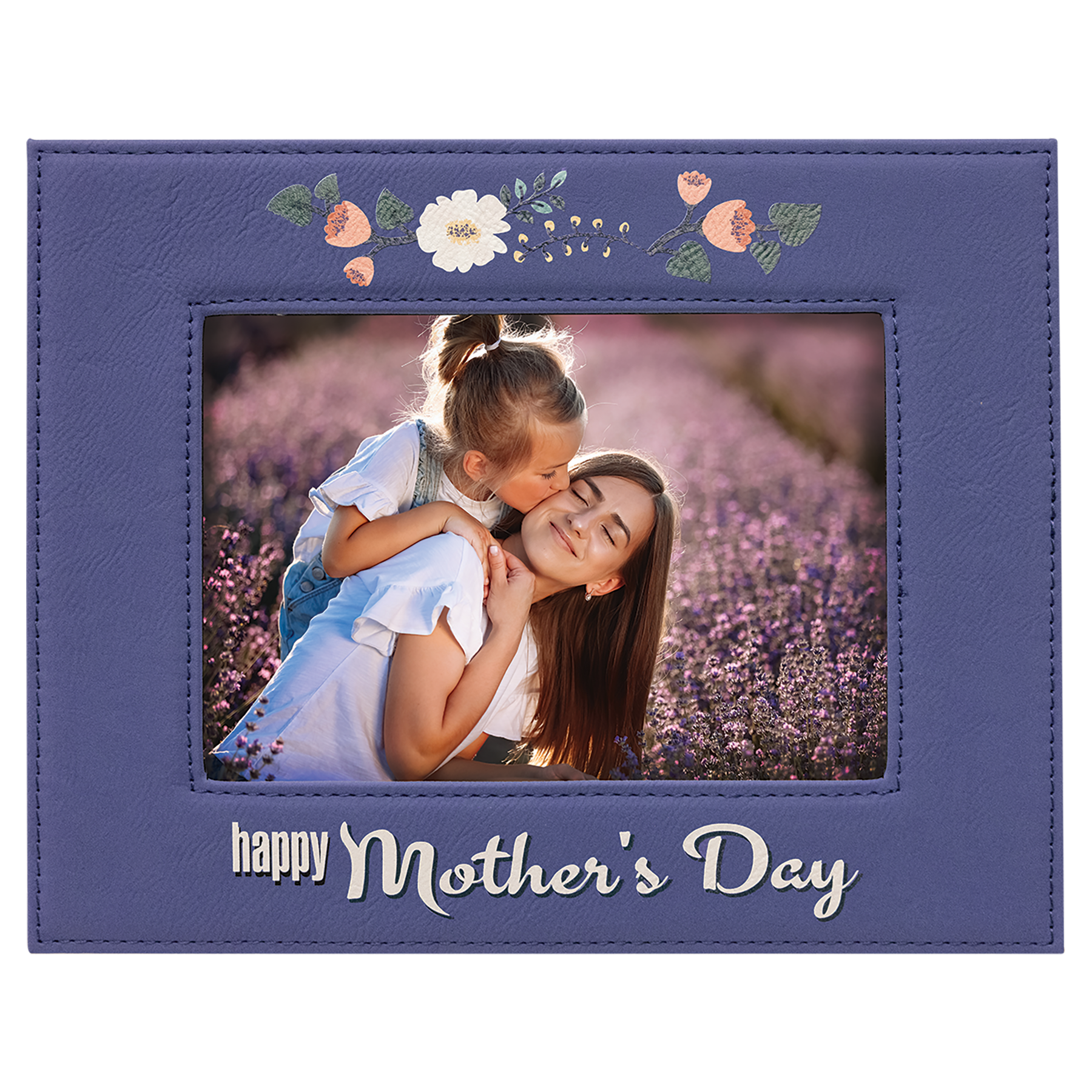 5" x 7" Purple Leatherette Photo Frame – item LLF1757 image 2