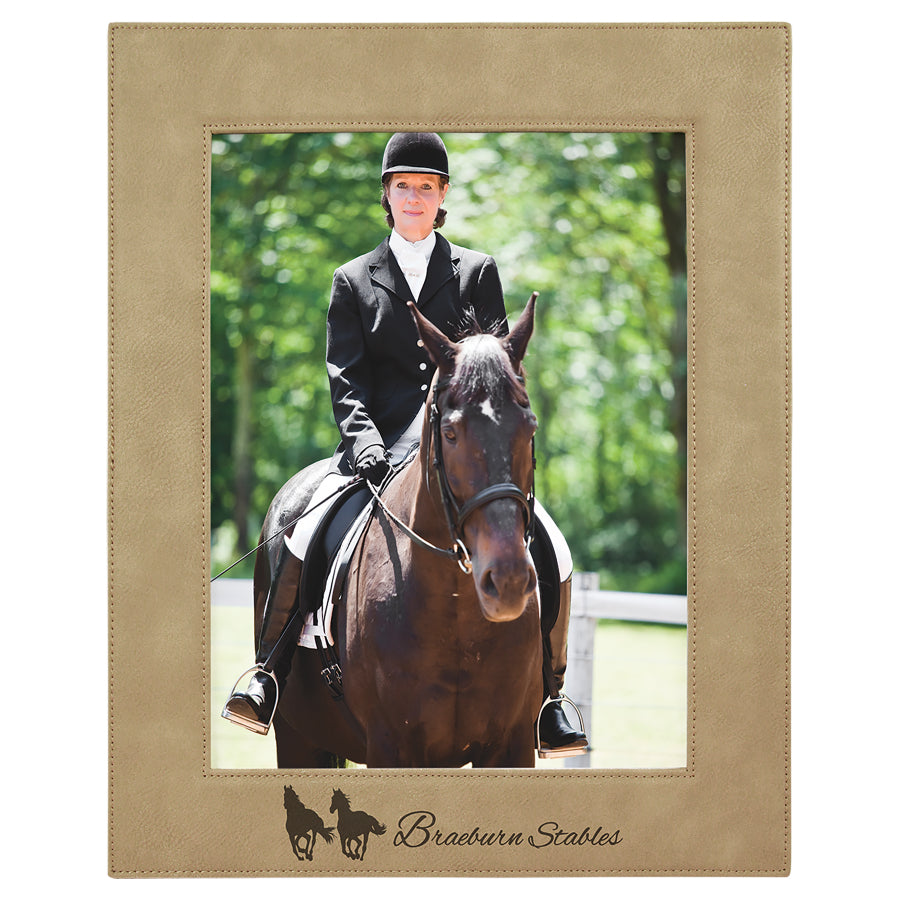 8" x 10" Light Brown Leatherette Photo Frame – item LLF1810