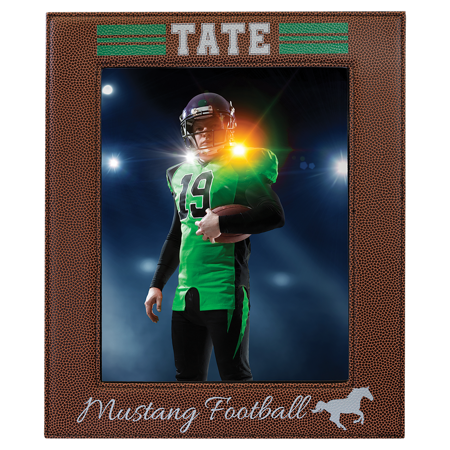 8" x 10" Football Leatherette Photo Frame – item LLF18810