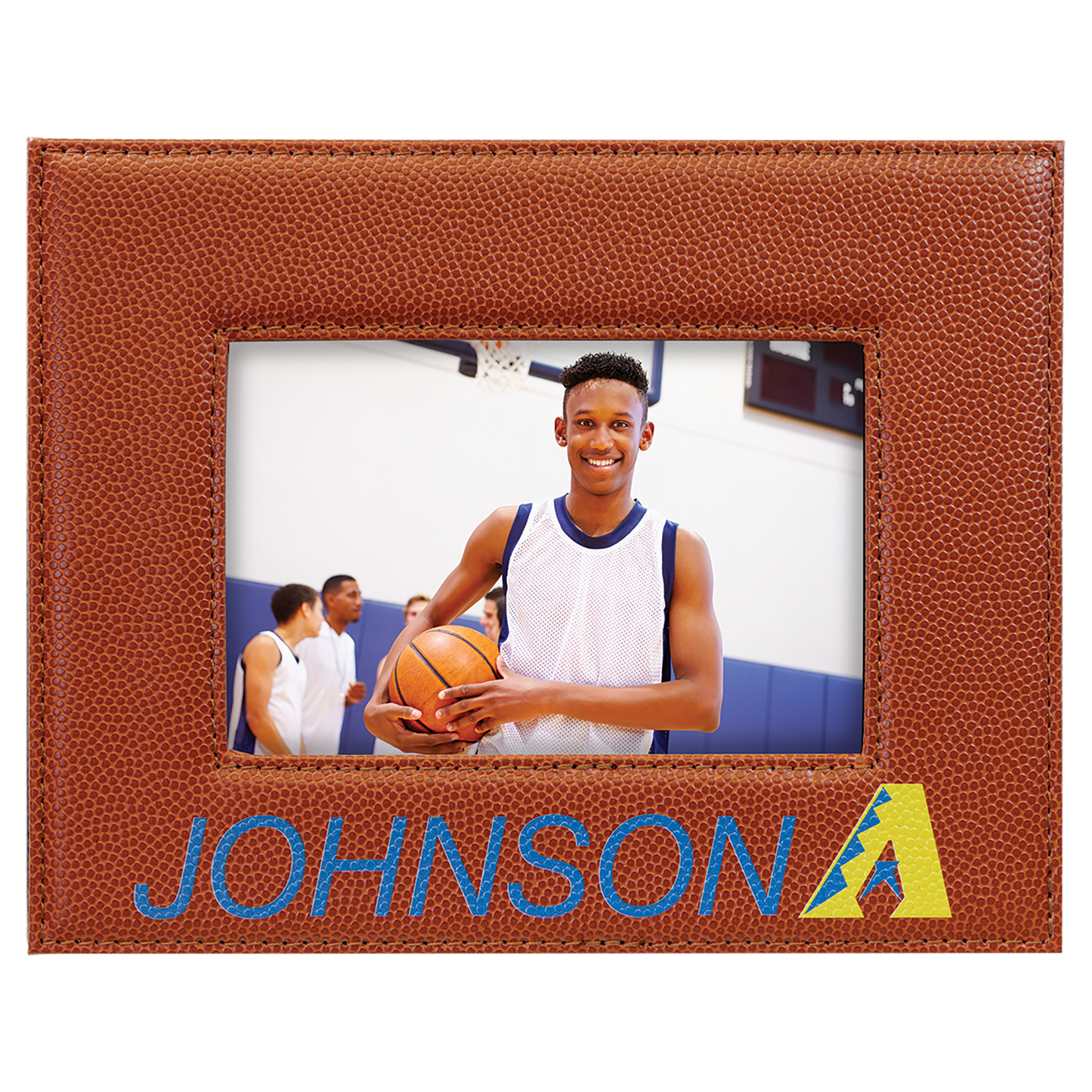 4" x 6" Basketball Leatherette Photo Frame – item LLF1946