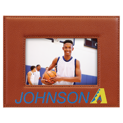 4" x 6" Basketball Leatherette Photo Frame – item LLF1946