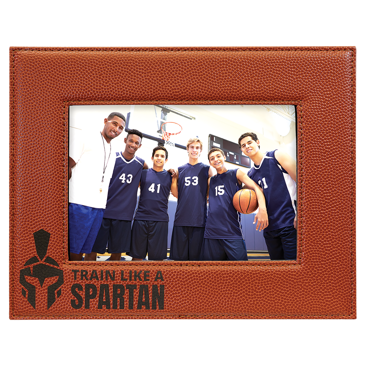5" x 7" Basketball Leatherette Photo Frame – item LLF1957
