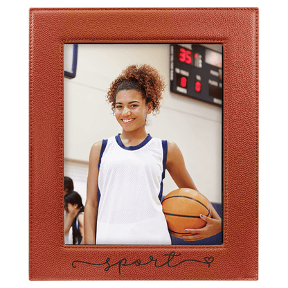 8" x 10" Basketball Leatherette Photo Frame – item LLF19810 image 3
