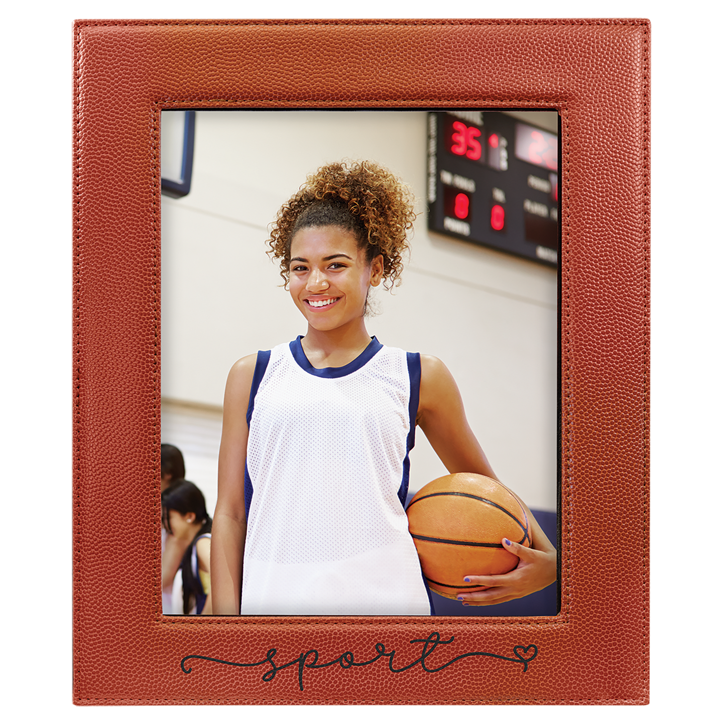 8" x 10" Basketball Leatherette Photo Frame – item LLF19810