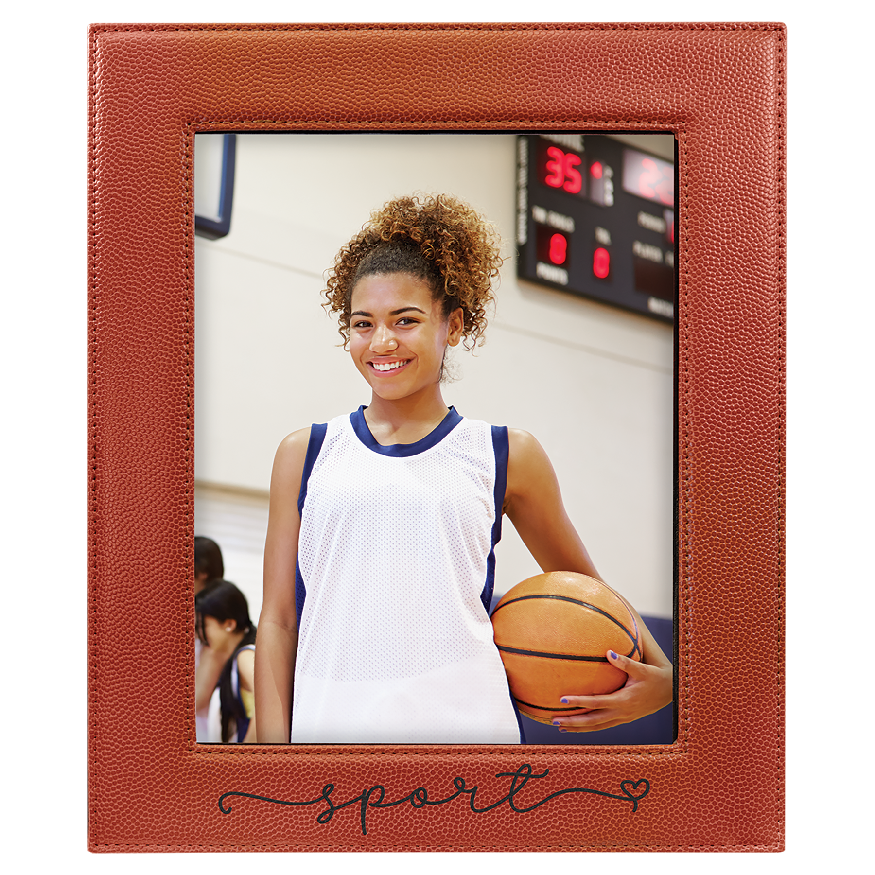 8" x 10" Basketball Leatherette Photo Frame – item LLF19810