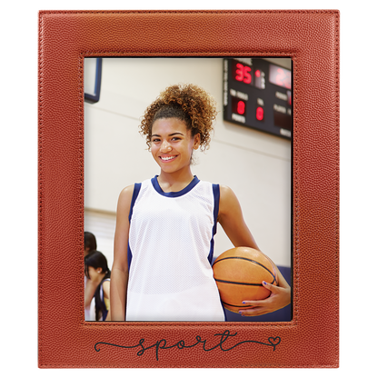 8" x 10" Basketball Leatherette Photo Frame – item LLF19810