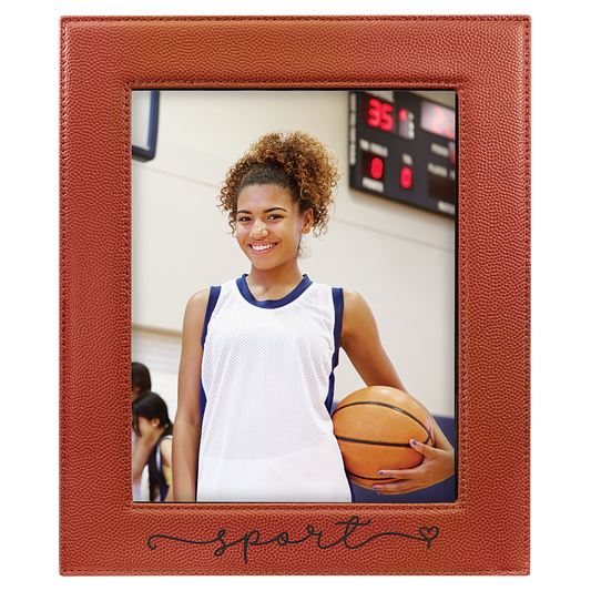 8" x 10" Basketball Leatherette Photo Frame – item LLF19810