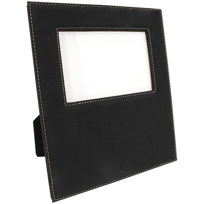 4" x 6" Black/Gold Leatherette Photo Frame – item LLF30346 image 5