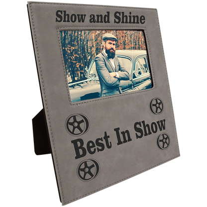4" x 6" Gray Leatherette Photo Frame – item LLF30546 image 3