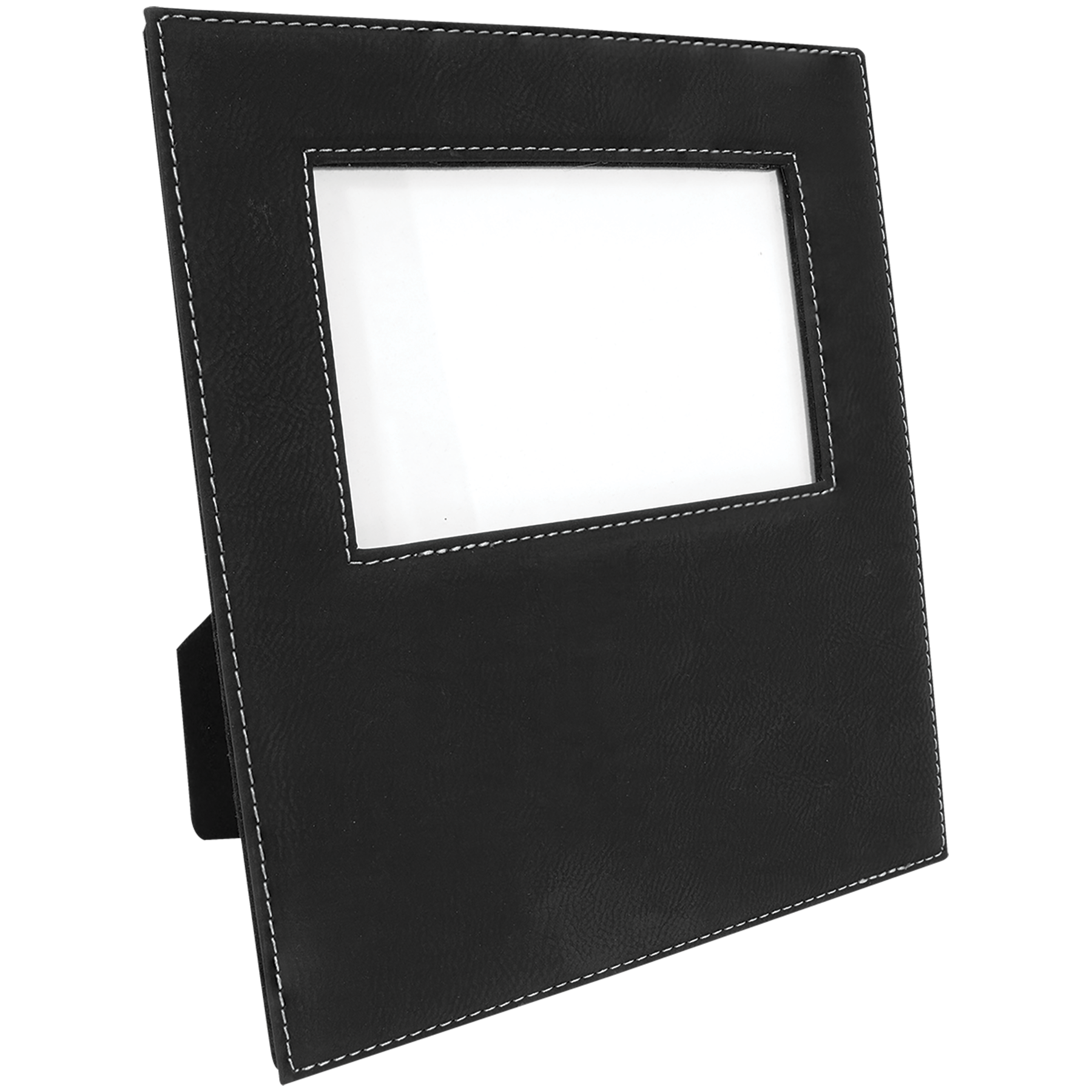 4" x 6" Black/Silver Leatherette Photo Frame – item LLF30946 image 3