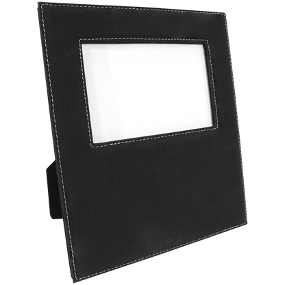 4" x 6" Black/Silver Leatherette Photo Frame – item LLF30946 image 3
