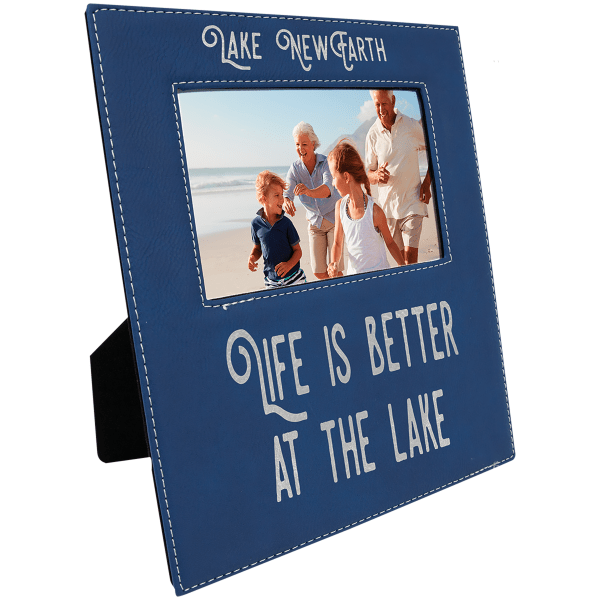 4" x 6" Blue/Silver Leatherette Photo Frame – item LLF31246 image 6