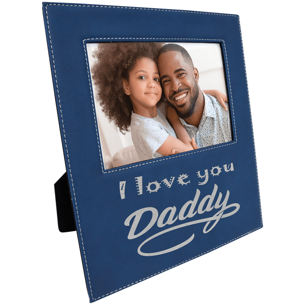 5" x 7" Blue/Silver Leatherette Photo Frame – item LLF31257 image 6