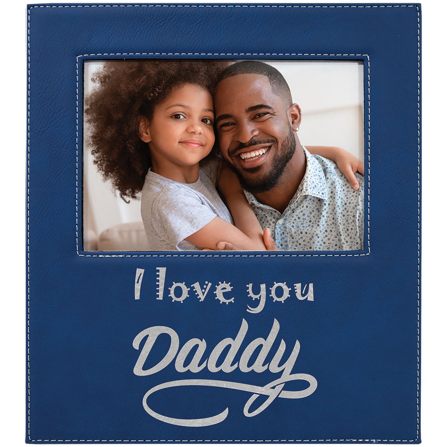 5" x 7" Blue/Silver Leatherette Photo Frame – item LLF31257 image 2