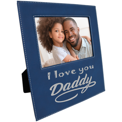 5" x 7" Blue/Silver Leatherette Photo Frame – item LLF31257 image 3