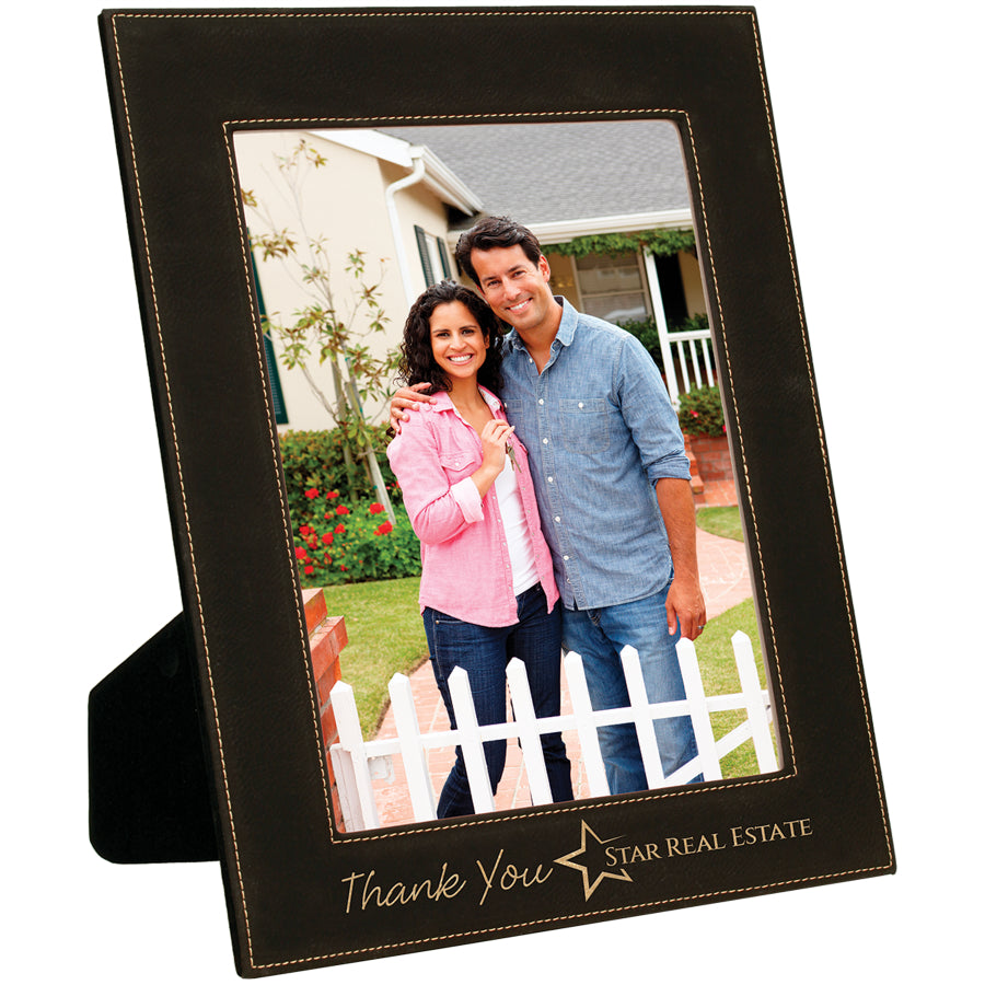 8" x 10" /Gold Leatherette Photo Frame – item LLF3810A