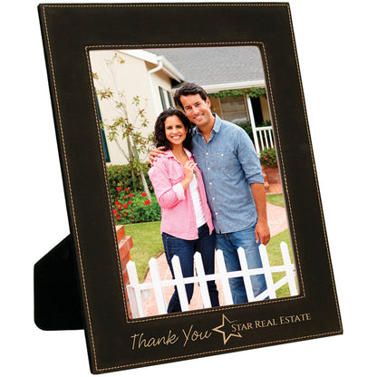 8" x 10" /Gold Leatherette Photo Frame – item LLF3810A