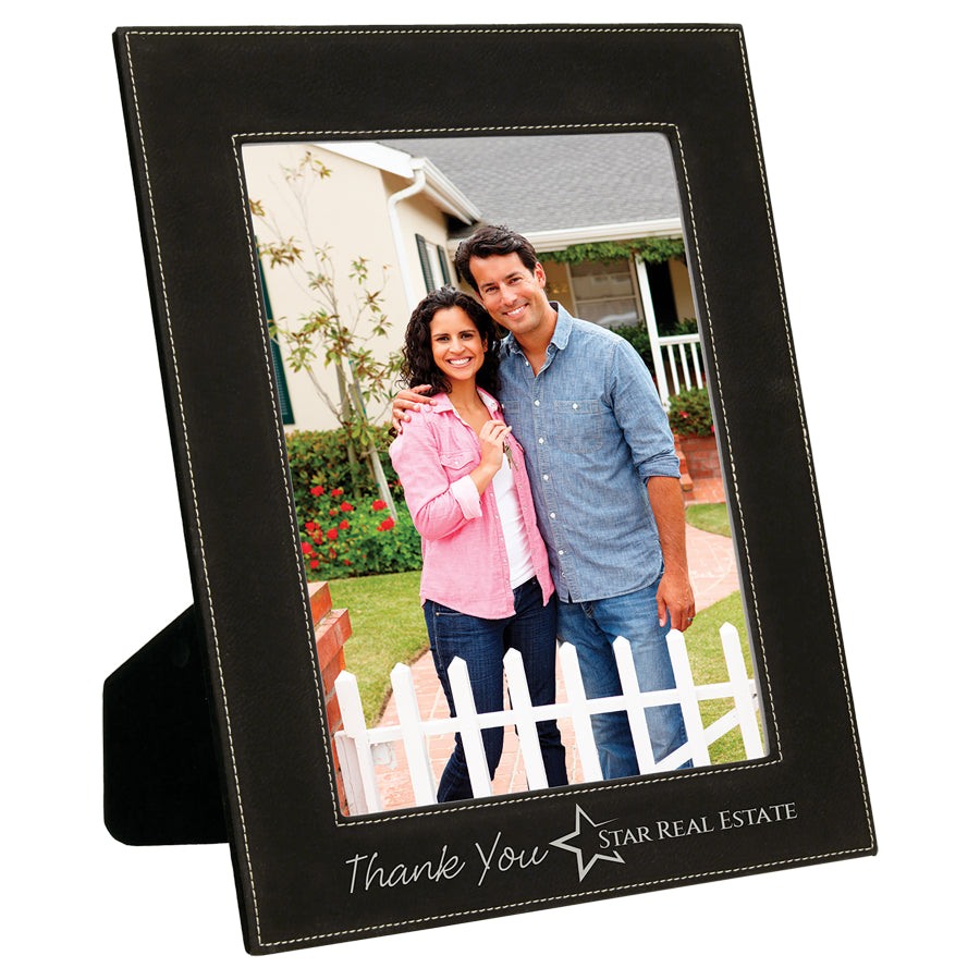 8" x 10" Black/Silver Leatherette Photo Frame – item LLF9810 image 2
