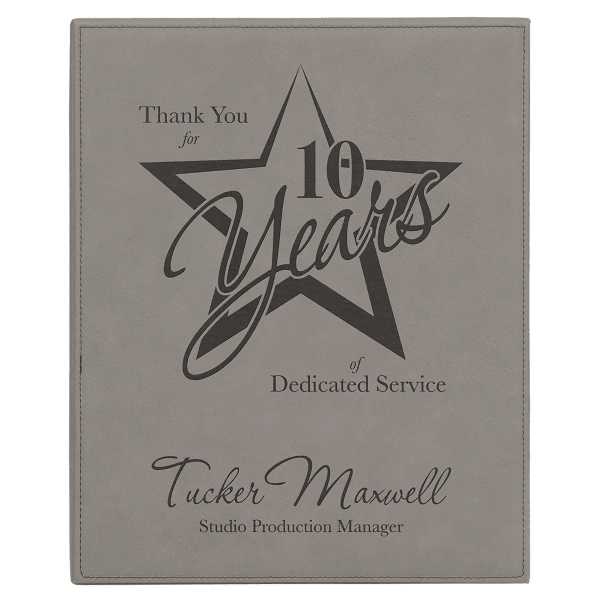 10.5" x 13" Leatherette Award Plaque – item LLP51013 image 3