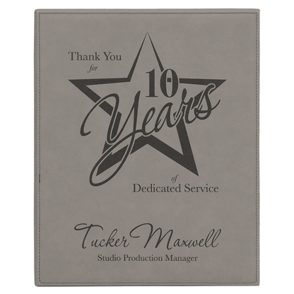 10.5" x 13" Leatherette Award Plaque – item LLP51013 image 3