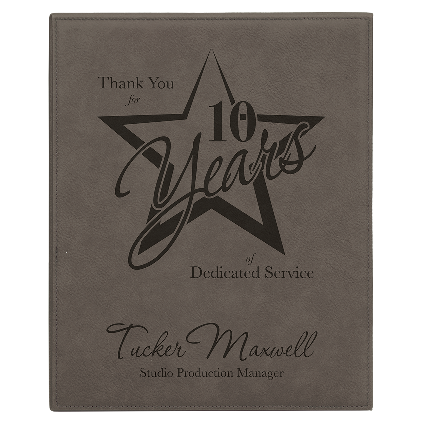 10.5" x 13" Leatherette Award Plaque – item LLP51013