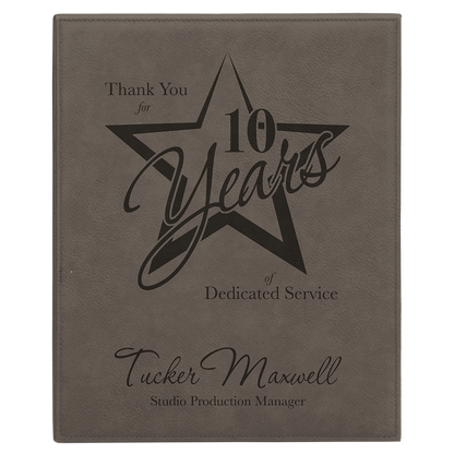 10.5" x 13" Leatherette Award Plaque – item LLP51013